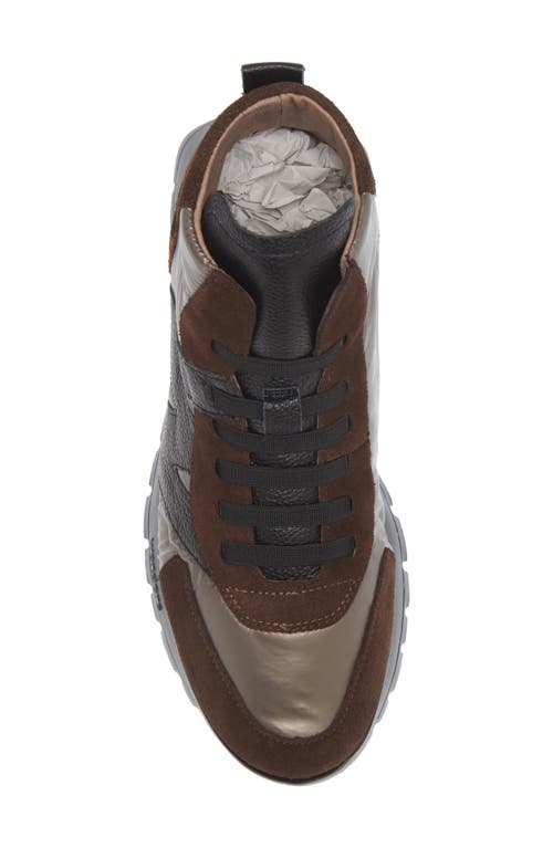 Shop Wonders Fashion High-top Sneaker In Brown Maroon Leo Combo