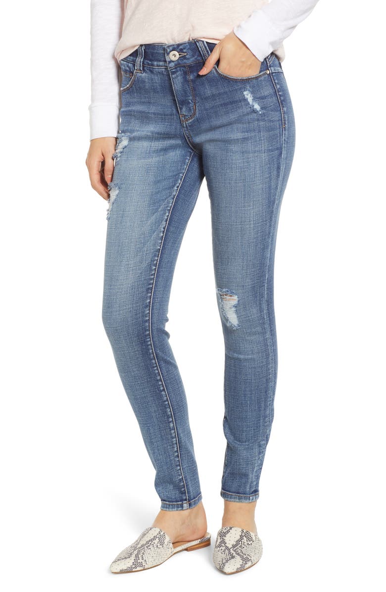 Jag Jeans Cecilia Distressed Skinny Jeans (Mid Vintage) | Nordstrom
