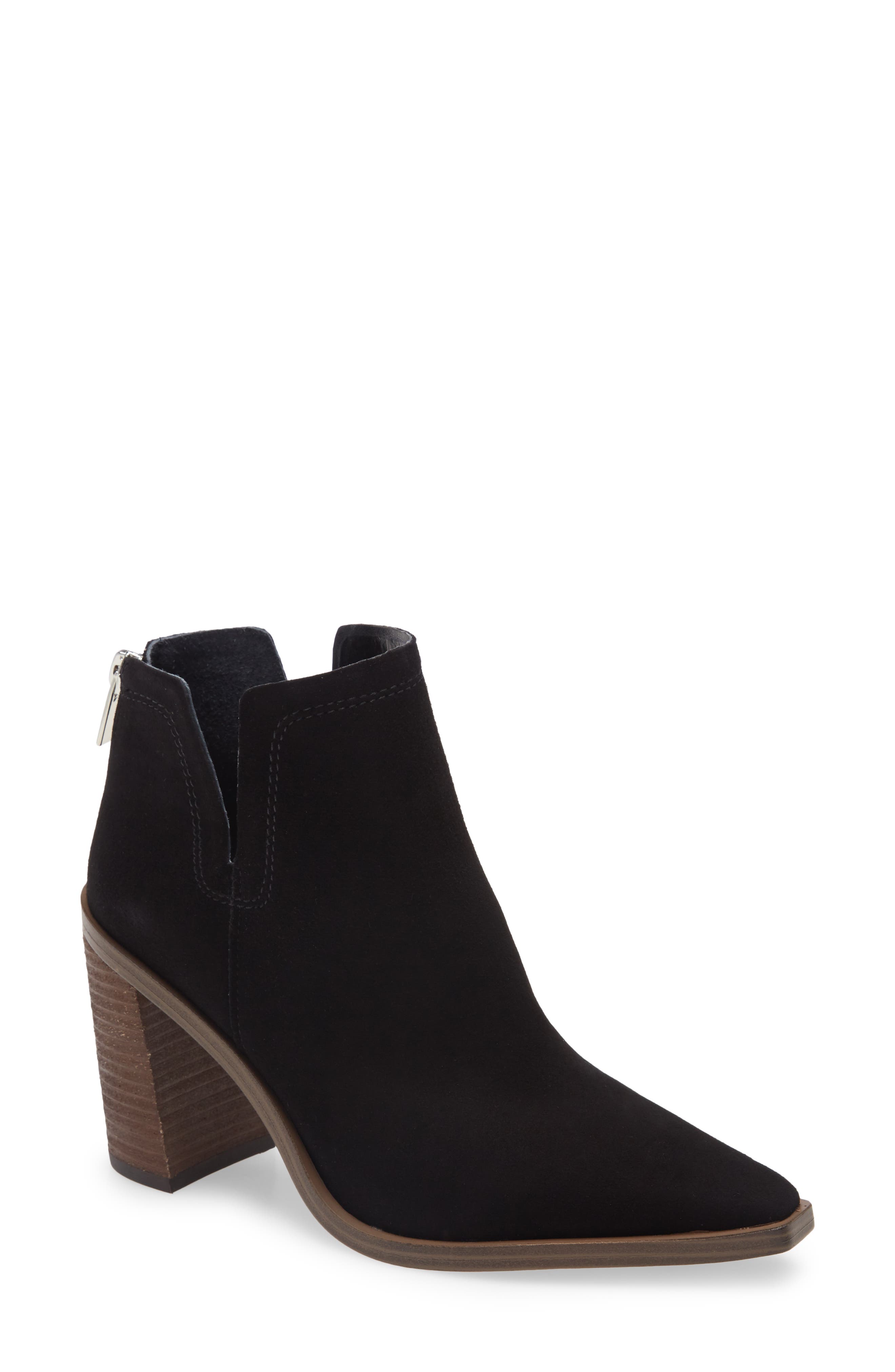 vince camuto black suede ankle boots