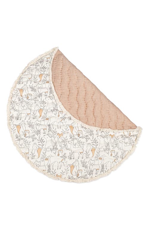 CRANE BABY Quilted Cotton Baby Playmat in Beige Woodland at Nordstrom