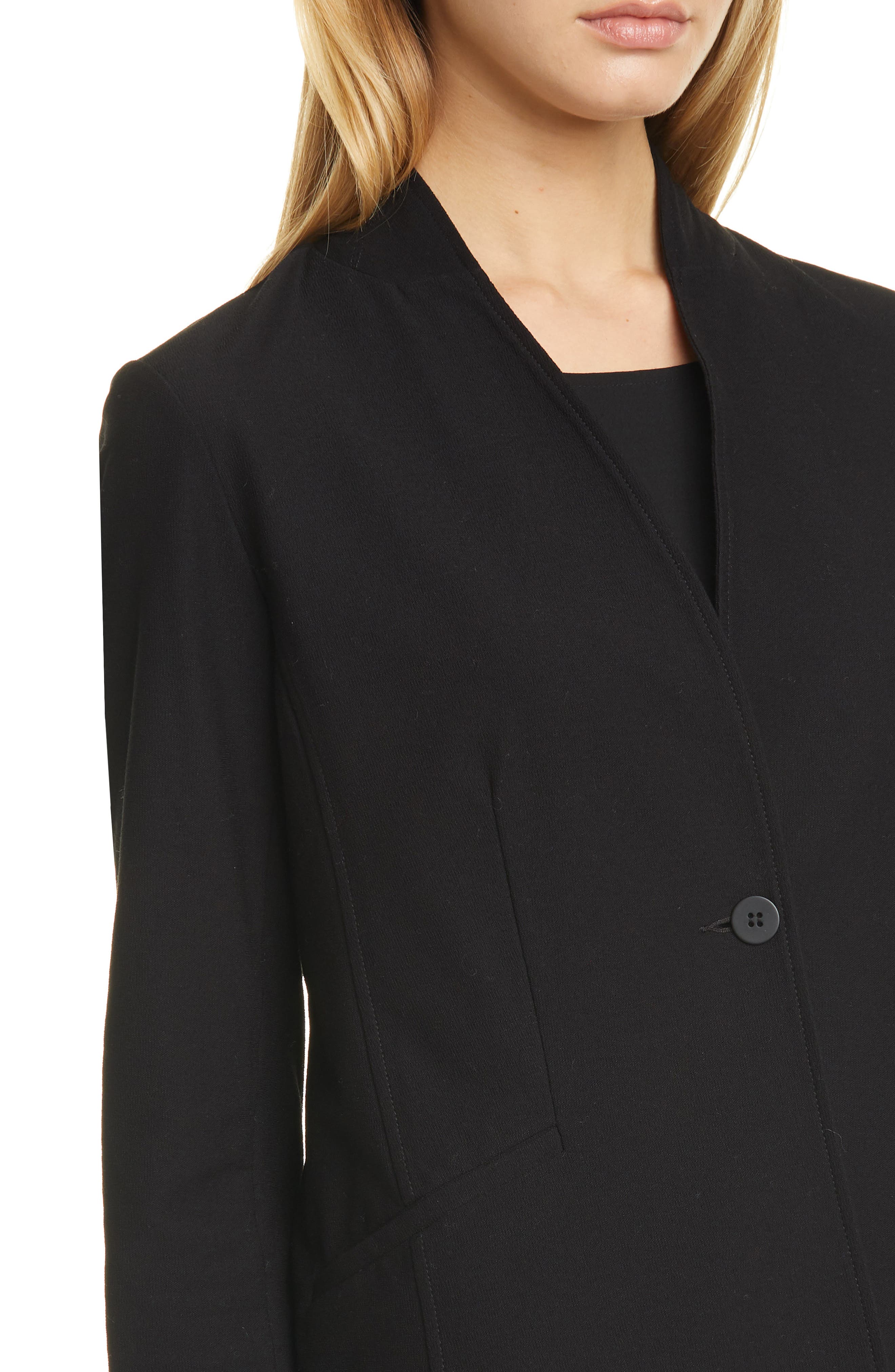 eileen fisher washable stretch crepe jacket