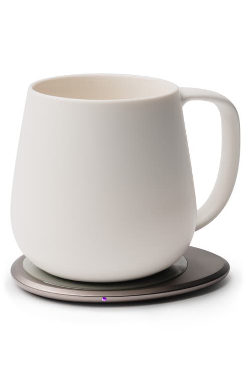 Ohom Ui+ Mug & Warmer Set In White