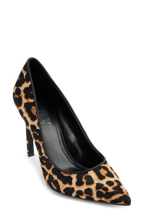 DKNY Mabi Pointed Toe Pump Leopard Calf Hair at Nordstrom,