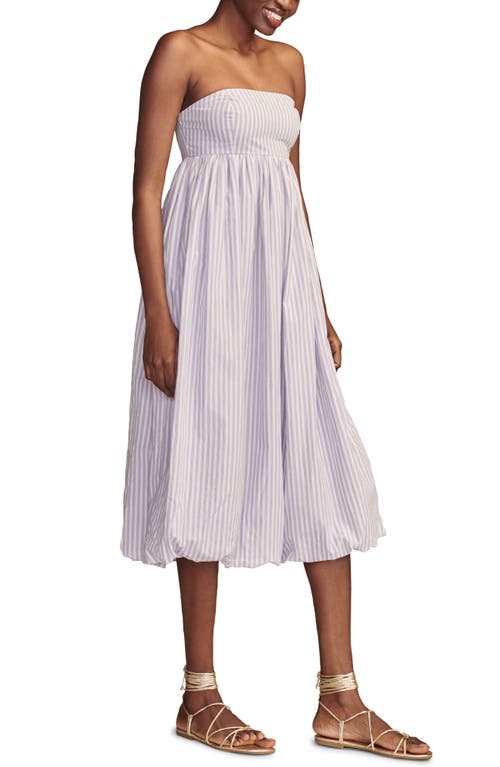 LUCKY BRAND LUCKY BRAND STRIPE STRAPLESS BUBBLE HEM MAXI DRESS