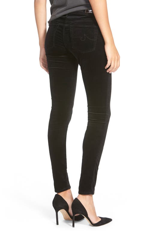 Ag Super Skinny Velvet Leggings In Black
