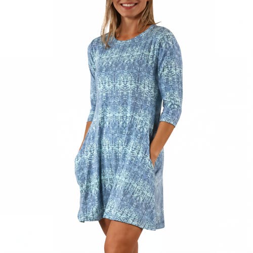 Uv Skinz 3/4 Sleeve Swing Dress In Baltic Kaleidoscope