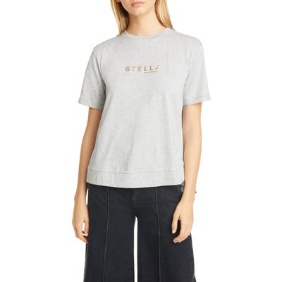Stella Mccartney Logo Cotton Tee, 8 IT - Grey