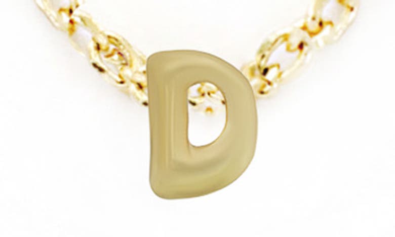 Panacea Bubble Initial Necklace In Gold-d