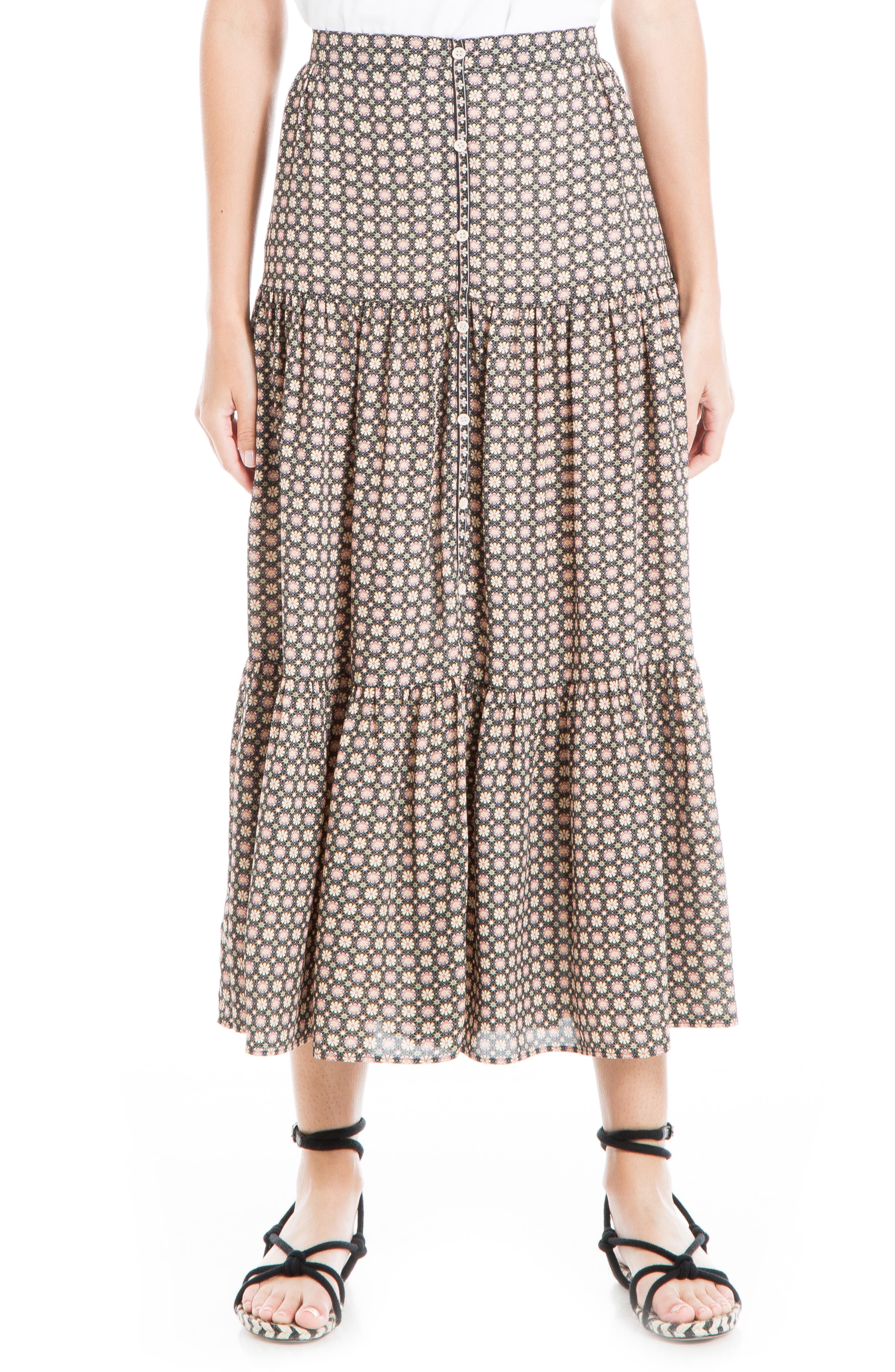 max studio tiered skirt