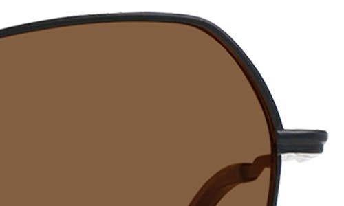 Shop Raen Zhana 57mm Geometric Sunglasses In Satin Black/groovy Brown-57