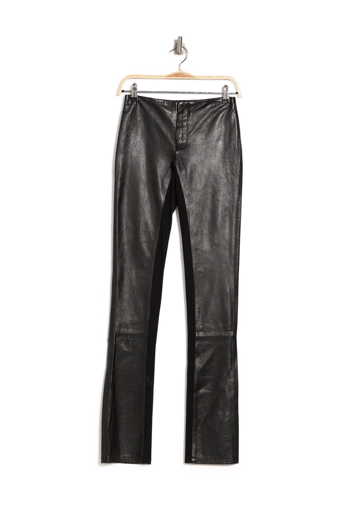 Red Valentino Leather Pants In Nero 0no