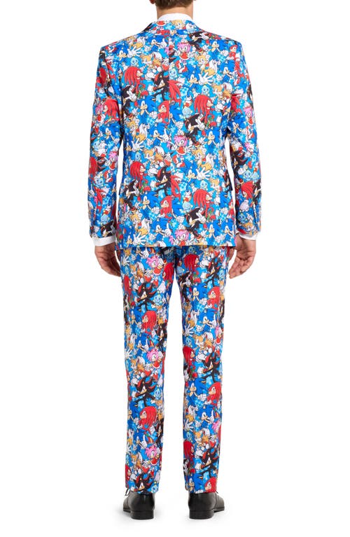 Shop Opposuits Sonic The Hedgehog Two-piece Suit & Tie In Blue