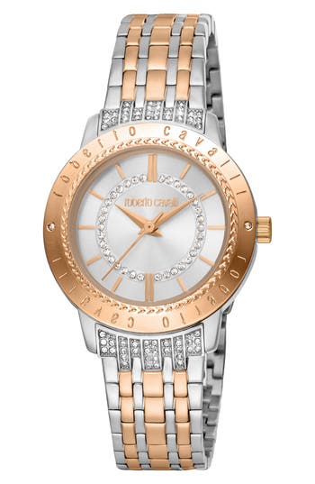 ROBERTO CAVALLI ROBERTO CAVALLI BY FRANCK MULLER MOTHER-OF-PEARL DIAL WATCH, 32MM 