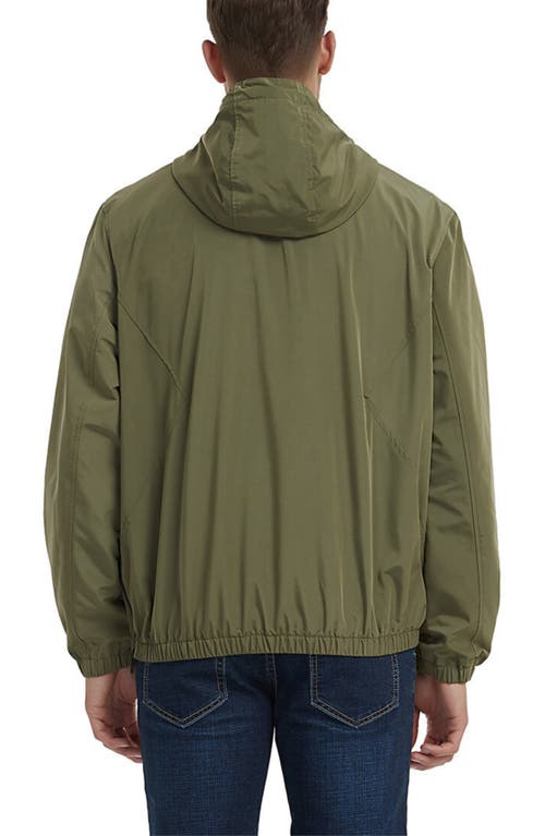 Shop Rokka&rolla Pullover Mesh Lined Windbreaker In Olive Green