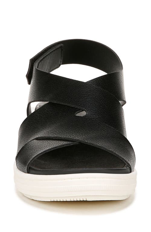 Dr. Scholl's Women's Time Off Sea Slingback Wedge Sandals In Black