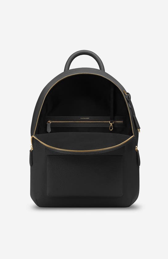 Shop Maison De Sabre Maison De Sabré Leather Backpack In Black Caviar