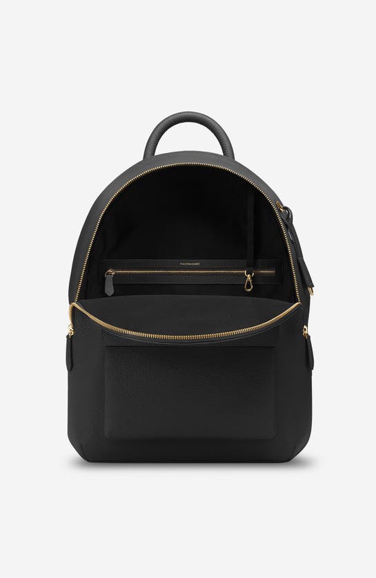 Maison De Sabre Maison De Sabré Leather Backpack In Black Caviar