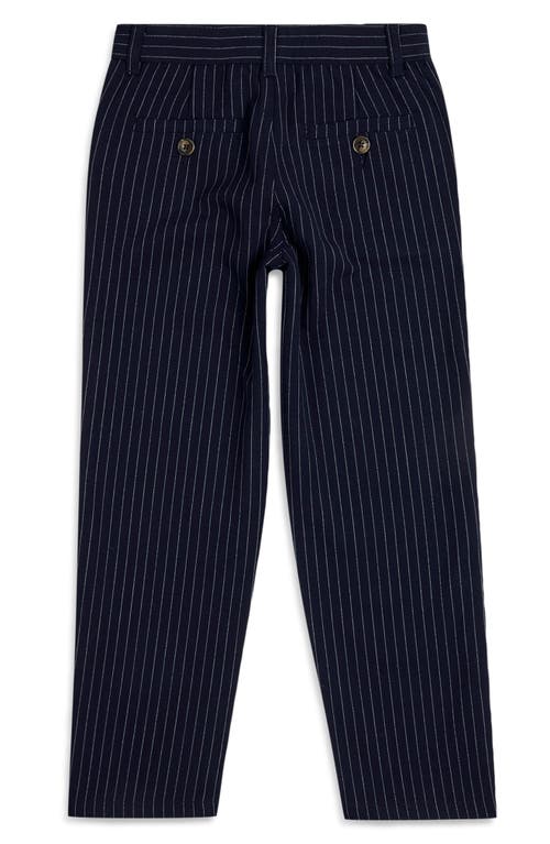 Shop Brooks Brothers Kids' Pinstripe Pants In Navy