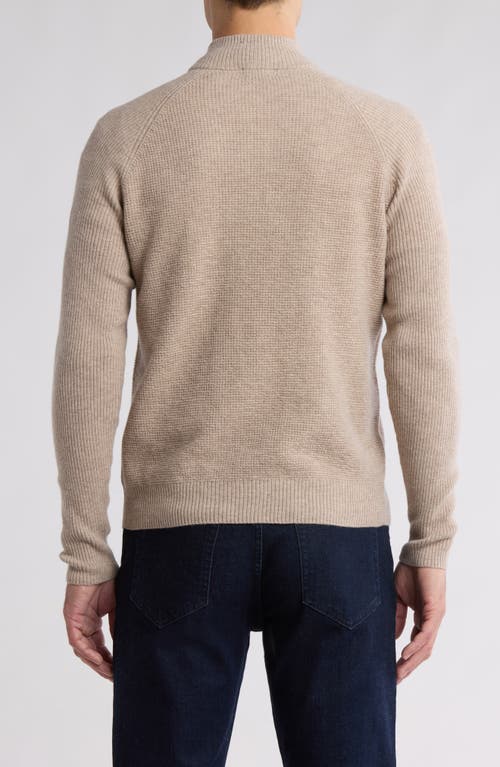 Rails Men's Stark Merino Quarter-zip Sweater In Oat Melange