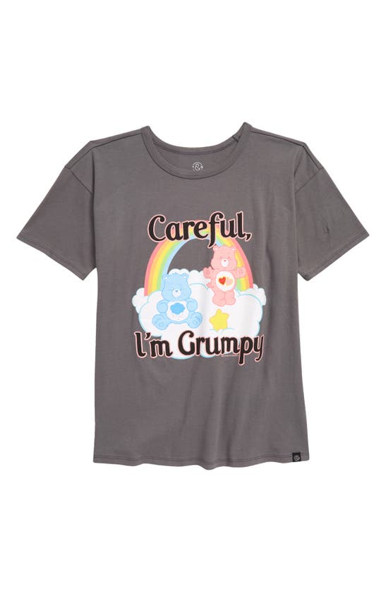 Treasure & Bond Kids' Easy Fit Graphic Tee In Grey Castlerock Care Bear