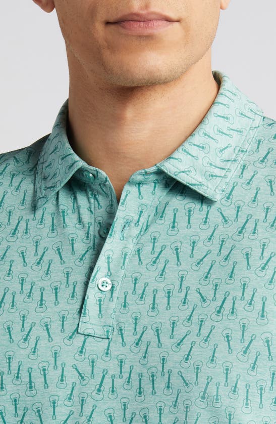 Johnston & Murphy Xc4® Guitar Print Performance Polo In Green