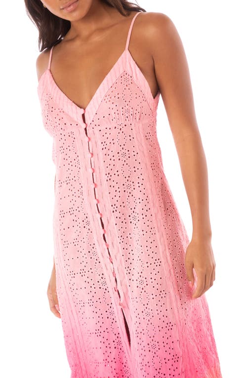 Maaji Eilowen Broderie Anglaise Cover-up Maxi Dress In Pink