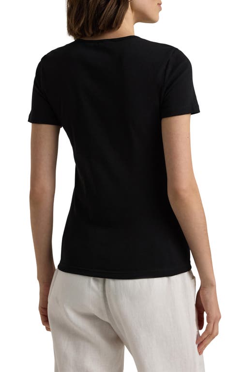 Shop Lauren Ralph Lauren Cotton Blend T-shirt In Polo Black