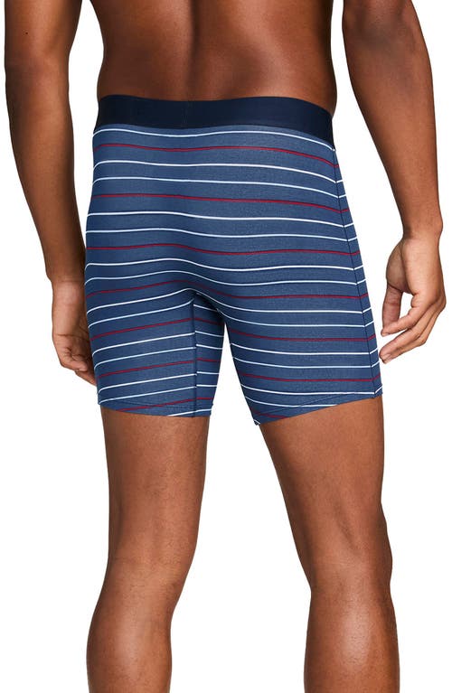 Shop Tommy John Cool Cotton Blend Boxer Briefs In Americana Simple Stripe