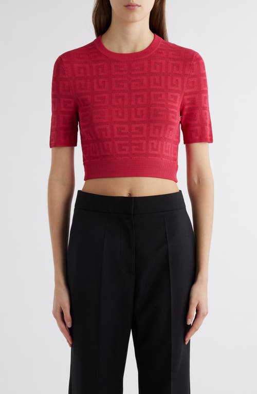 Givenchy 4G Logo Jacquard Sweater Raspberry at Nordstrom,