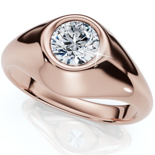 Shop Bliss Diamond Pinky Ring 14k White, Yellow, Or Rose Gold Lab Grown In 14k Rose Gold