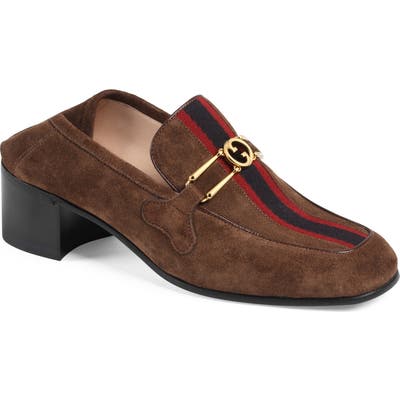 Gucci Lubbock Convertible Loafer Pump, Brown