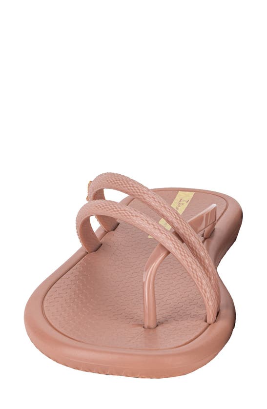 Shop Ipanema Meu Sol Rasteira Textured Toe Loop Sandal In Light Pink