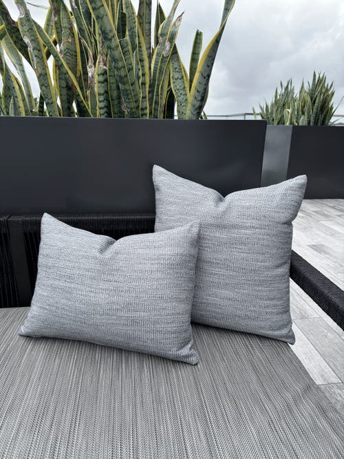 Shop Anaya Seaside Smooth Indoor Outdoor Pillow In Grey