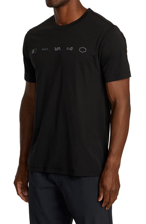 Shop Rvca Brand Reflect Performance Graphic T-shirt In Black