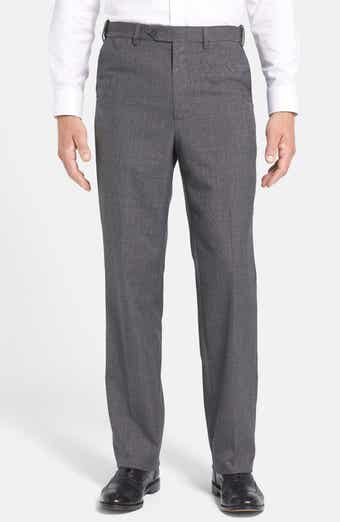 Men's Washable Wool Plain Trousers