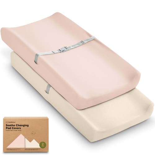 Keababies 2-pack Soothe Changing Pad Covers In Cameo