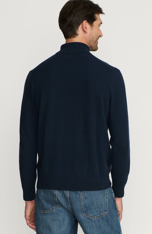 Shop Lands' End Fine Gauge Cashmere Turtleneck Sweater In Radiant Navy