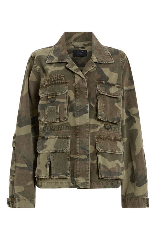 Shop Allsaints Elm Camouflage Jacket In Camo Green