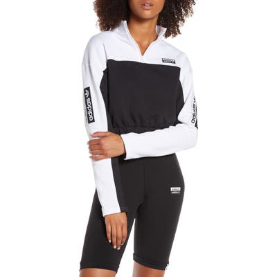 Adidas Originals Quarter Zip Pullover, White