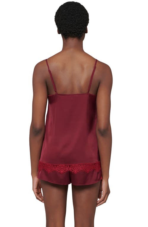 Simone Perele Satin Secrets Camisole In Spinel Red