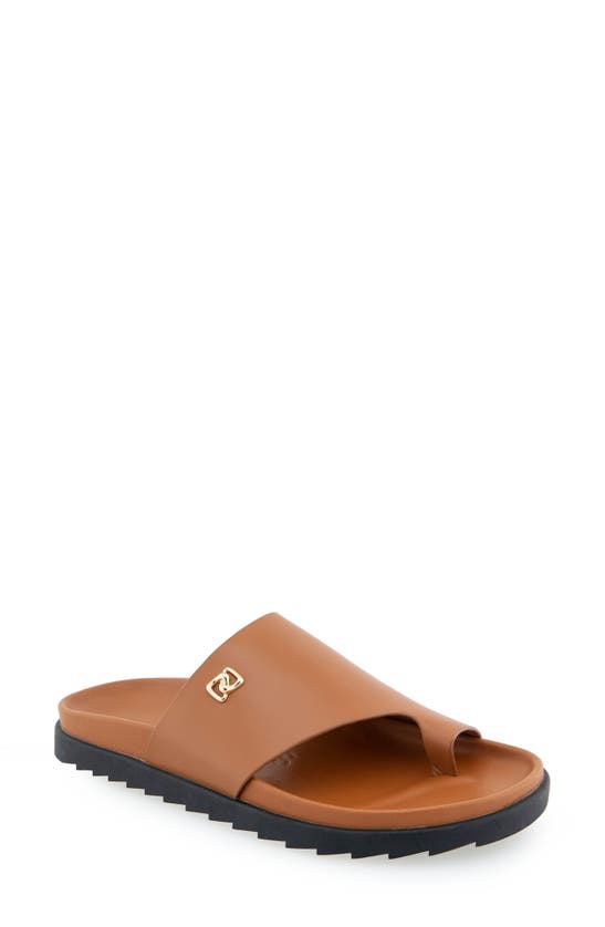 Shop Aerosoles Laurel Slide Sandal In Tan Leather