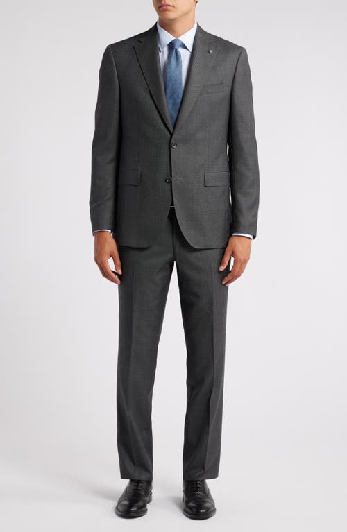 Shop Jack Victor Lightly Constructed Bird's Eye Wool Suit In Mid Grey