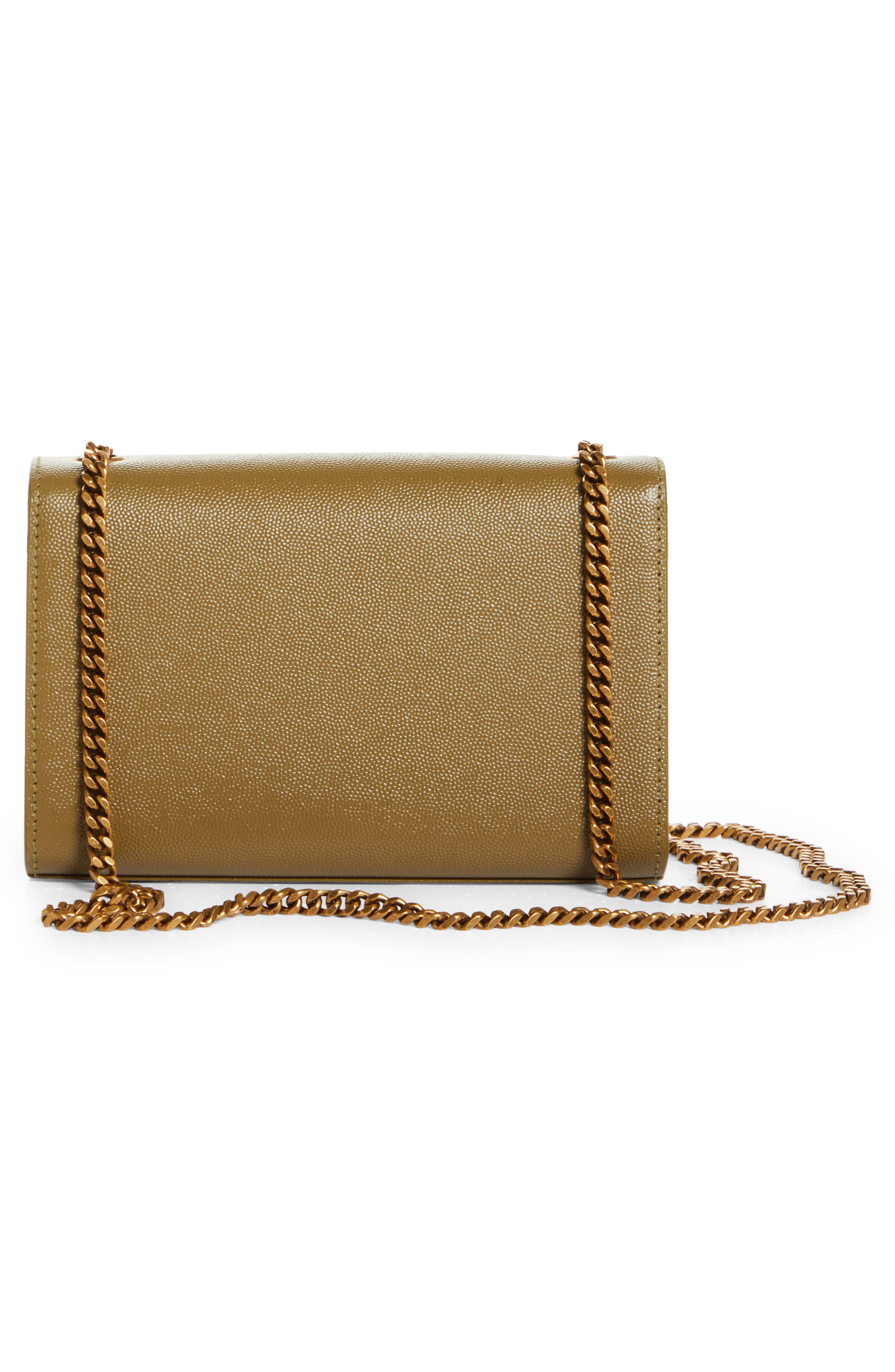 SAINT LAURENT Small Kate Shoulder Bag in Light Sage