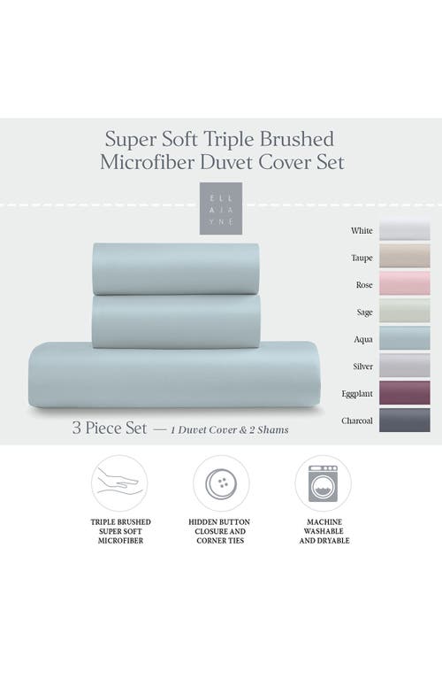 Ella Jayne Home Triple Brushed Duvet Cover & Sham Set In Aqua