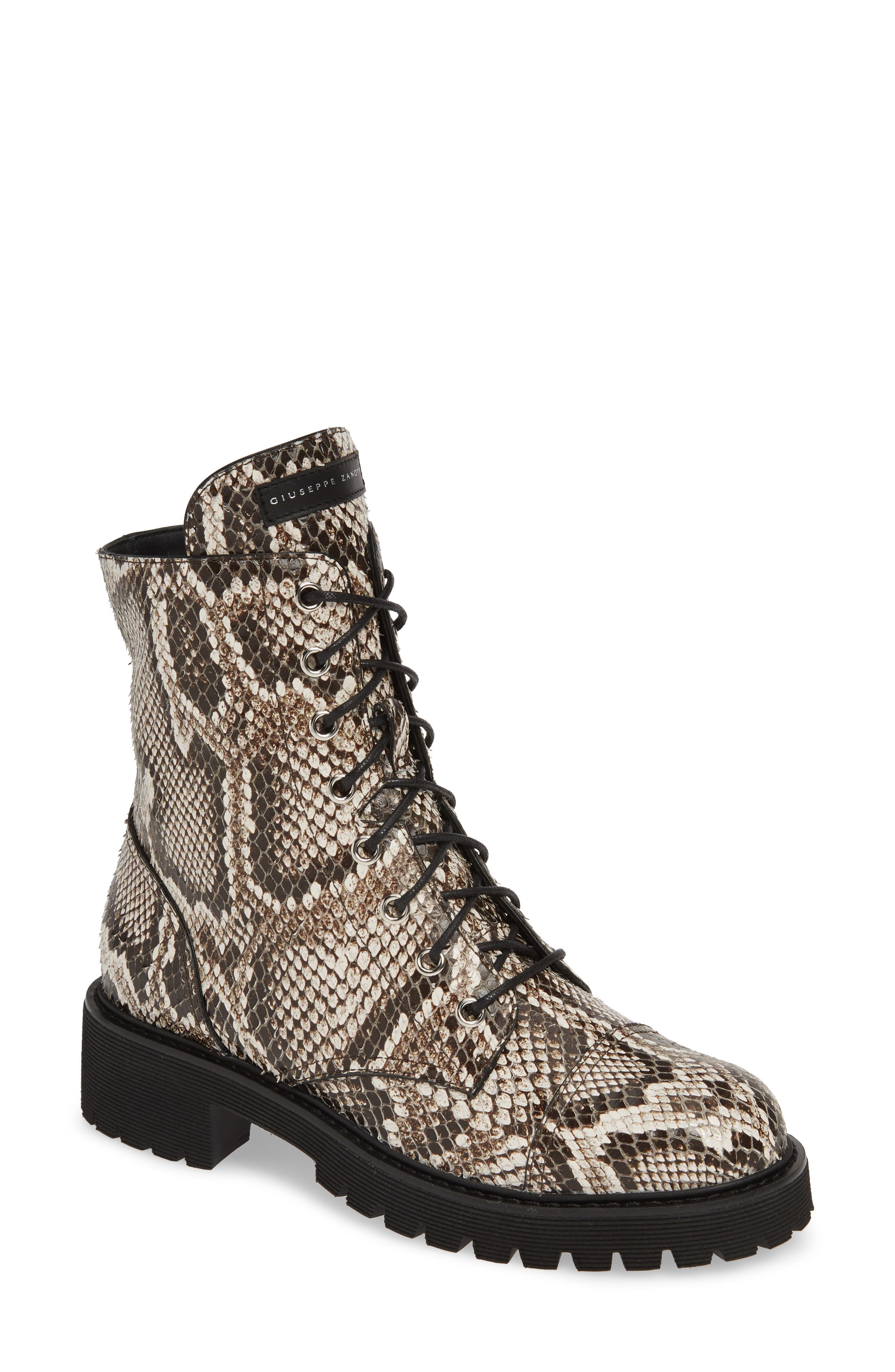 snake combat boots