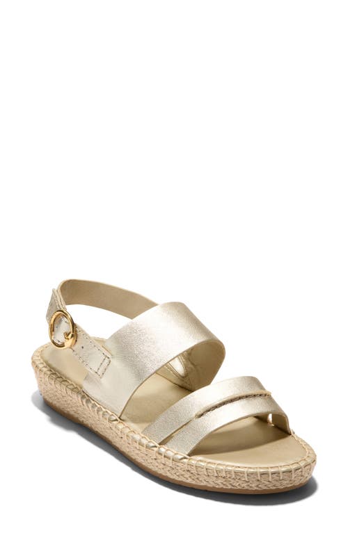 Shop Cole Haan Cloudfeel Tilden Sandal In Soft Gold