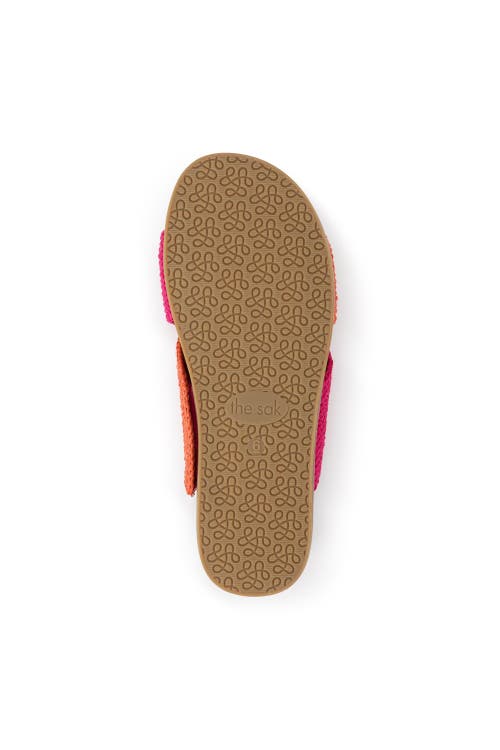 The Sak Penelope Sandal In Pinkberry Cayenne Block
