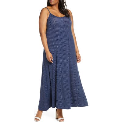 Plus Size Loveapella Maxi Slipdress, Blue