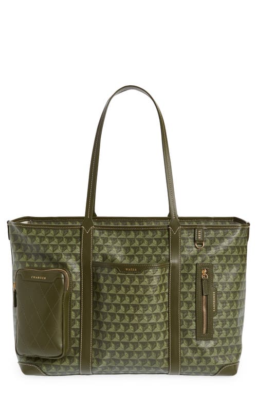 I Am a Plastic Bag Recycled Coated Canvas Tote in Fern/Olive