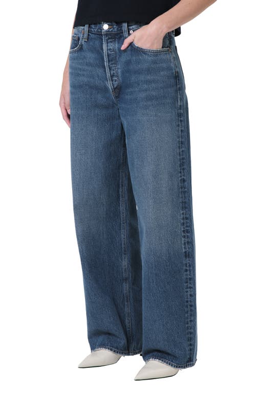 Shop Agolde Low Slung Baggy Jeans In Essence